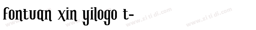 fontuan xin yilogo t字体转换